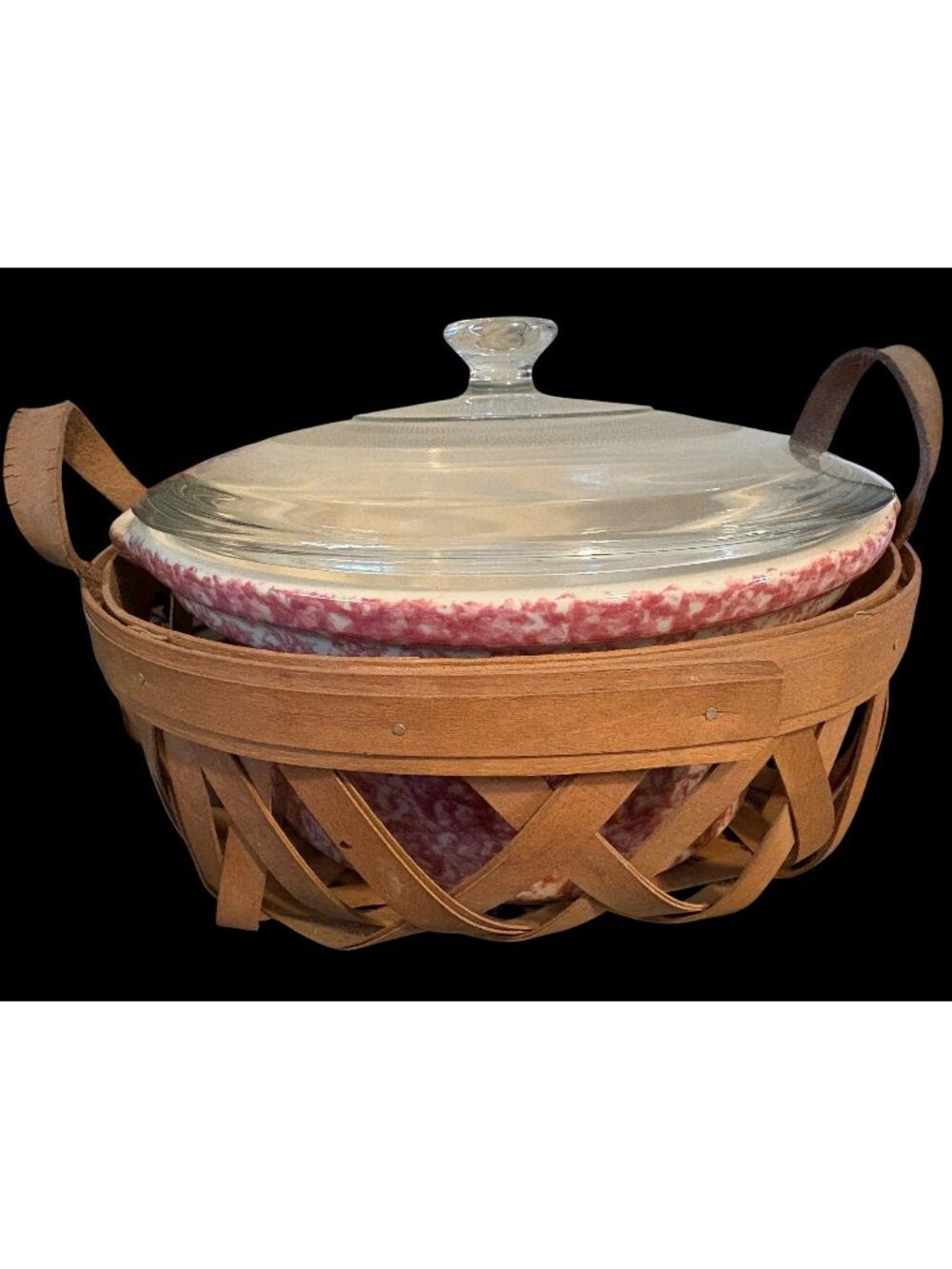 Roseville Spongeware From The Workshops of Gerald Henn Ceramic Casserole Dish Wi